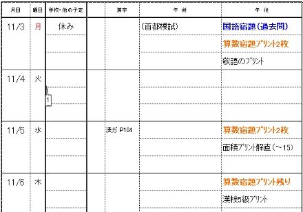 自宅学習で挑む中学受験 中学受験カレンダー 6年生 春